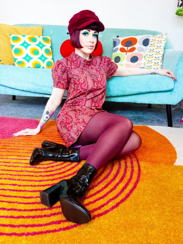 Love Her Madly ‘Ruby’ Paisley Patterned Mod Dress - Image 2